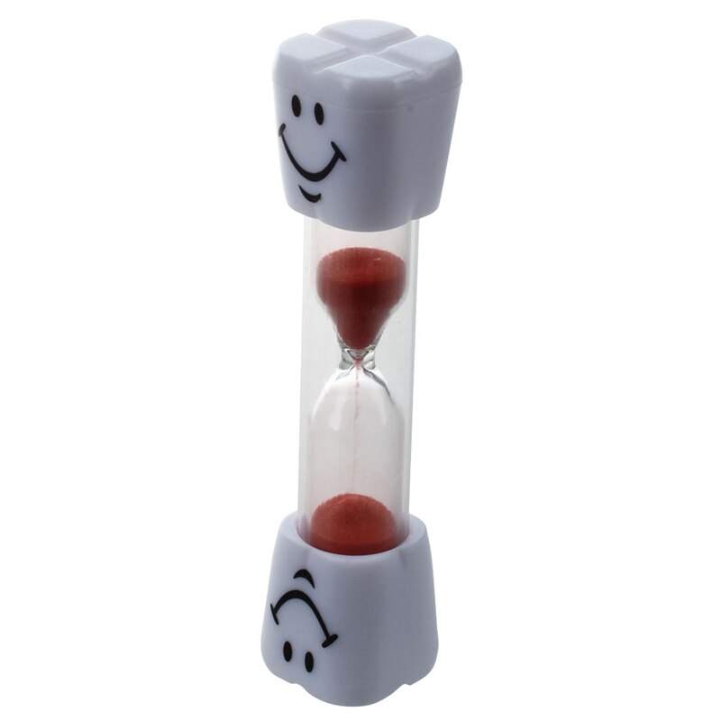 ! 2 stuks kindertandenborstel timer zandloper kinderzandloper glimlach zand ei 3 minuten - rood & roze