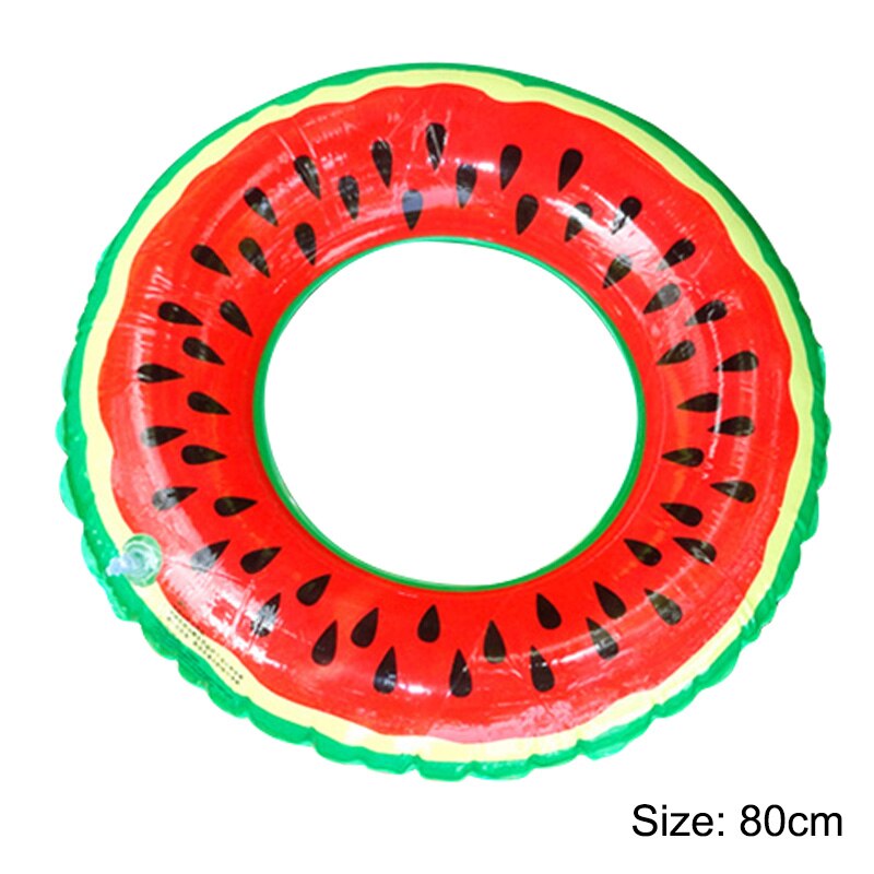 Flotador circular inflable de sandía para niños y adultos, piscina de verano: Rojo
