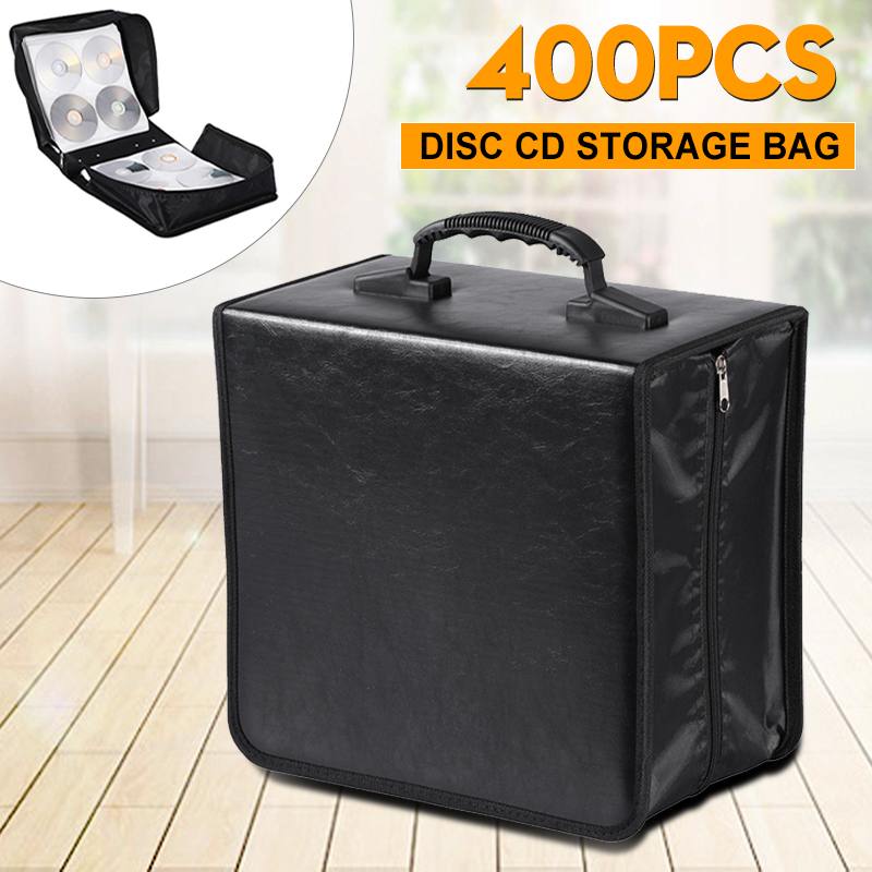 Bærbar 400 stk disk cd dvd kapacitet etui opbevaringsholder bæretaske organizer ærme pung cover taske box cd dvd opbevaring cover