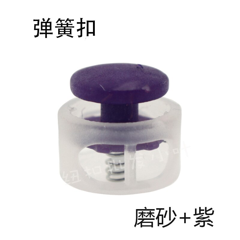 10 sztuk 1.7x1.7cm przeźroczyste tworzywo sztuczne wiosna klamra kieszeń sznurkiem klamra klamra regulacyjna: purpurowy