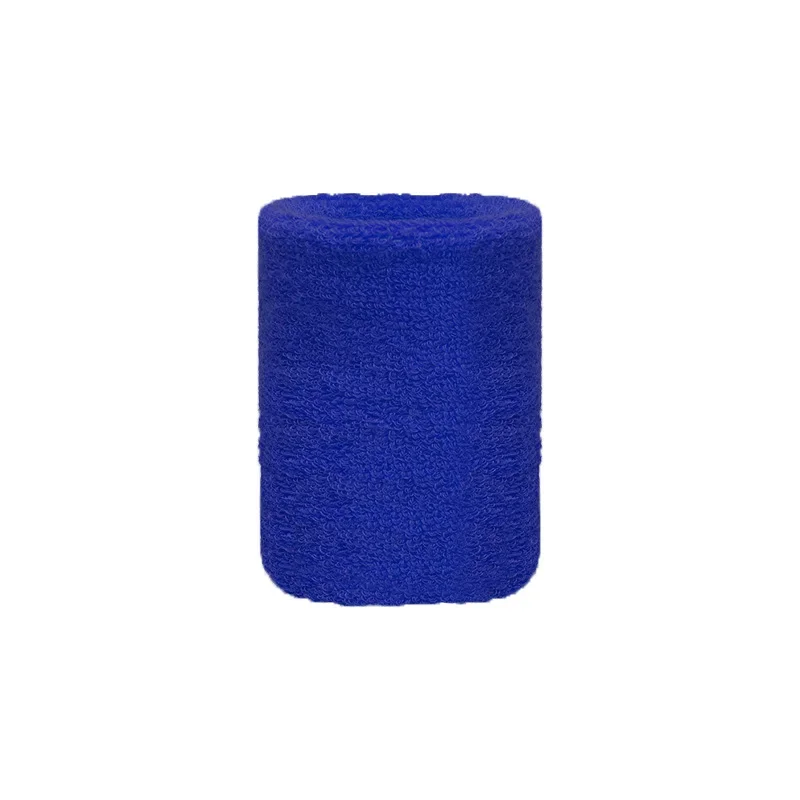 Muñequeras deportivas de toalla, bandas para el sudor de tenis, protector de muñeca para baloncesto, voleibol, pádel, Fitness, envoltura de muñeca, puño, 1 unidad: Azul