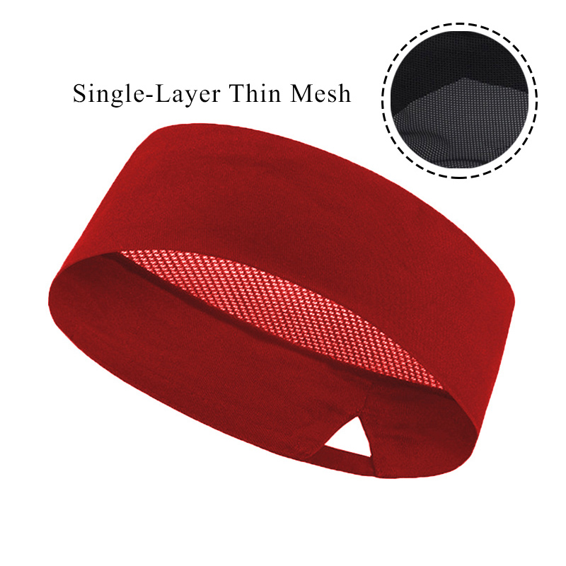 Kokkeluer til menn og kvinner kokkeluer til japansk koreansk matlaging, tykk, tynn nettflat lue til sushikelner: Rød