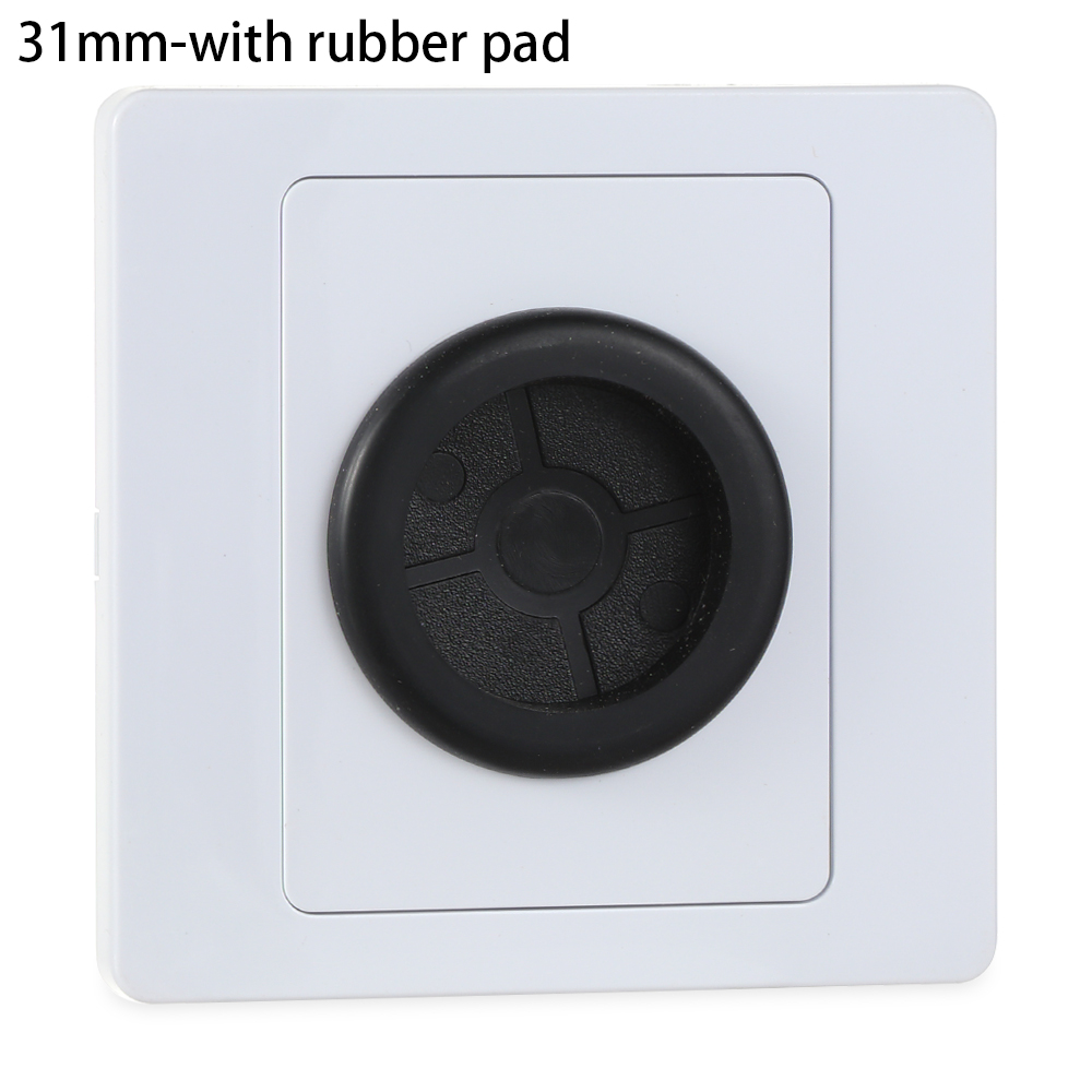 Plastic Wall Wire Hole Cover Reserved Drill Hole Panel Decor Separable Junction Box Cabinet Office Desk Hole Cap Dust Pipe Plug: 31mm-with rubber pad
