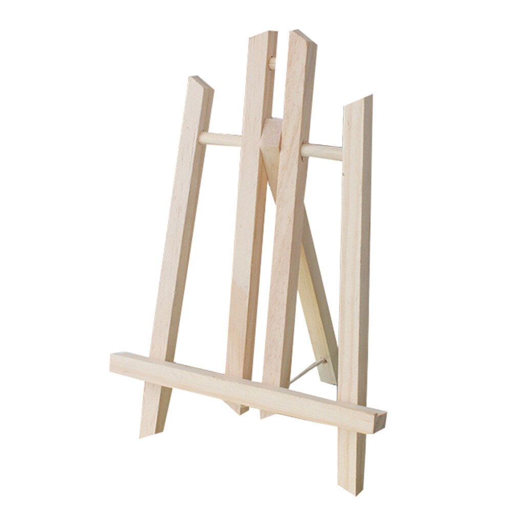 Natural Wood Display Easel Oil Painting Frame Shelf Artist Tripod Tabletop Holder Stand: D