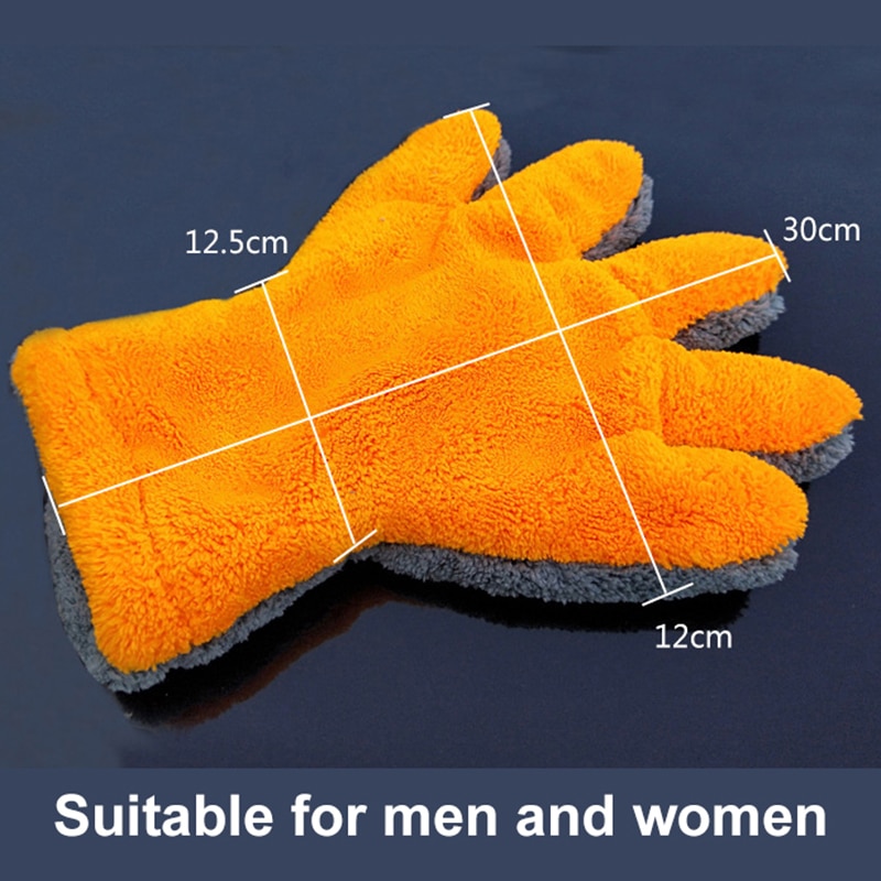 Guantes de microfibra de lujo para lavado de coches, herramienta de limpieza de coche, cepillo de limpieza multifunción para uso doméstico, 1 ud.