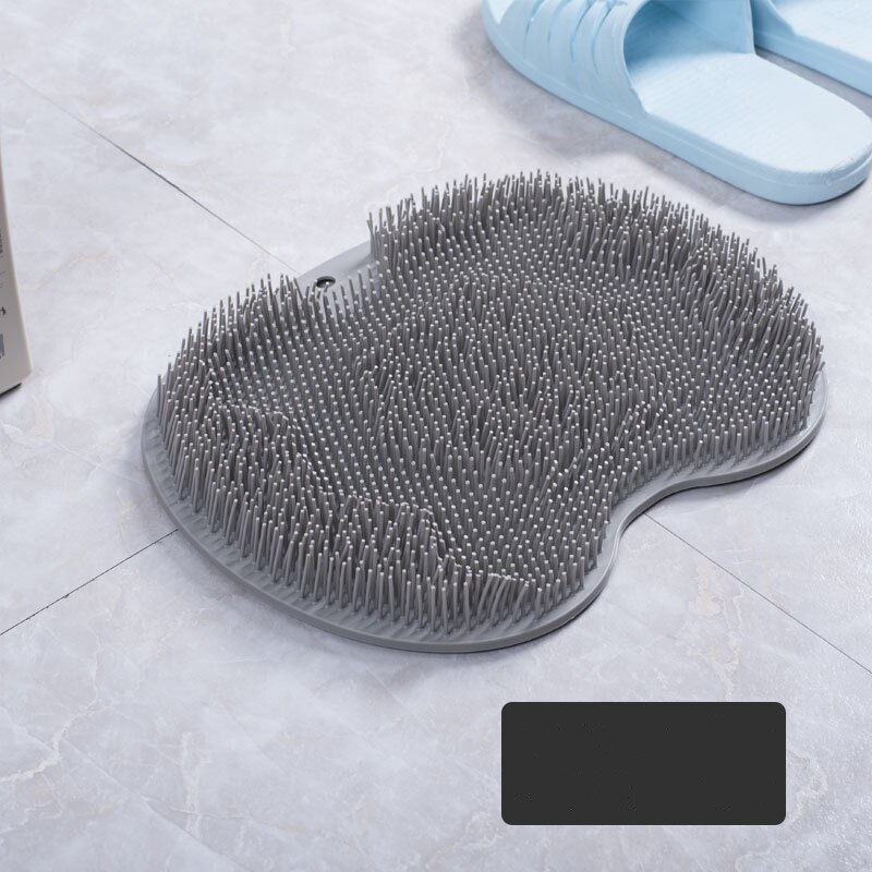 Fuß Waschen Pinsel Silikon Schlecht Fuß Massage Pad matt Dusche Massage Schlecht Nicht-Unterhose Bad matt Anti Schleudern-Pad für Fuß Waschen: grau