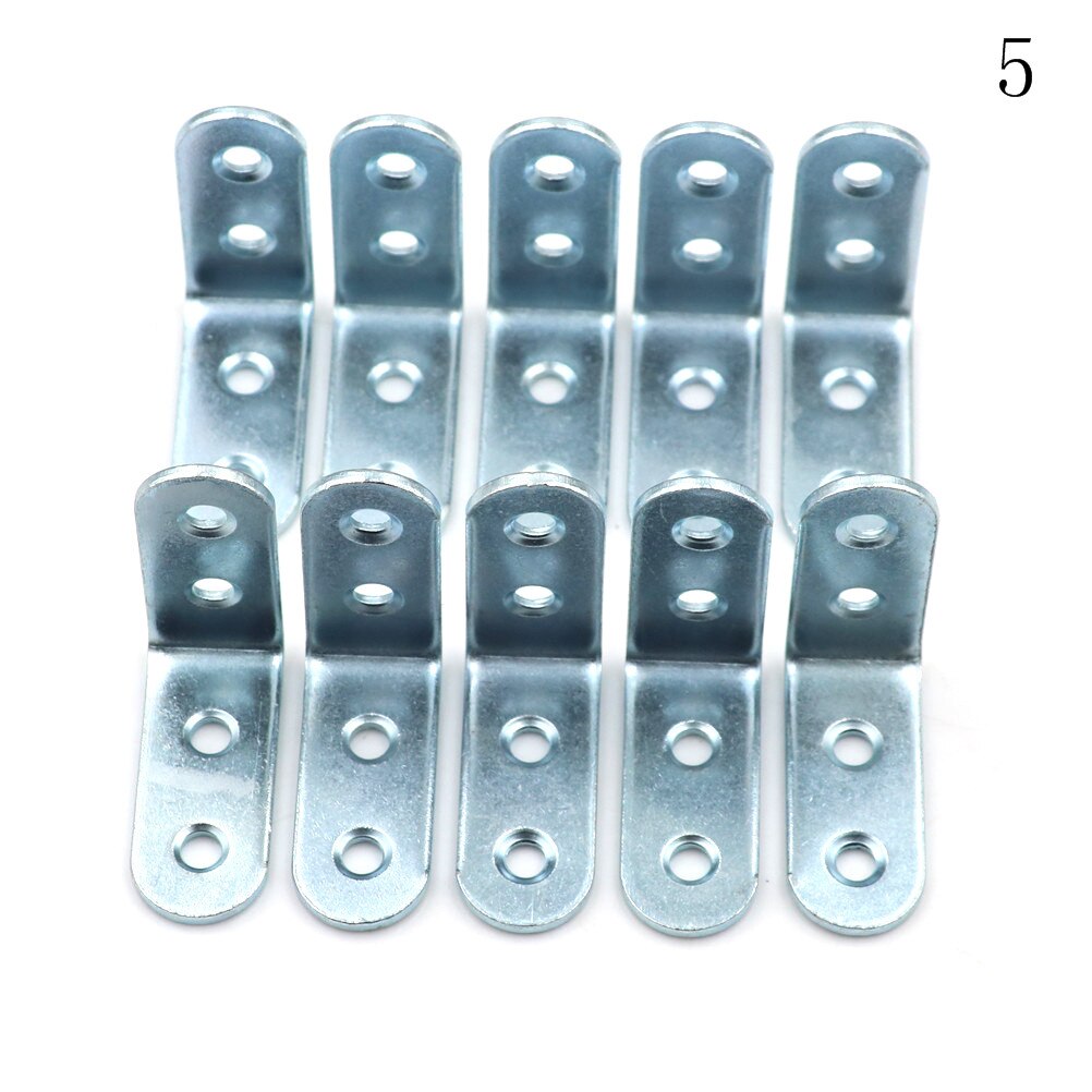 10pcs Stainless Steel Right Angle Bracket Corner Brace Joint Shelf Support L Shape 7 Sizes: A5