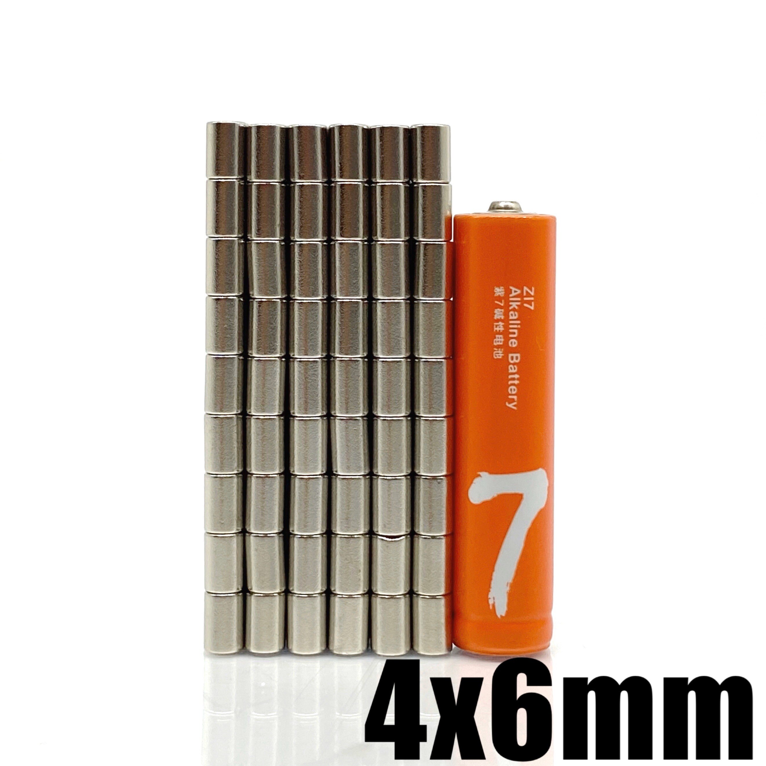 20/50/100/200/500 stk 4 x 6 mm søgemagnet med mindre diameter 4 mmx 6mm bulk små runde magneter 4 x 6mm neodym skive magneter 4*6 mm