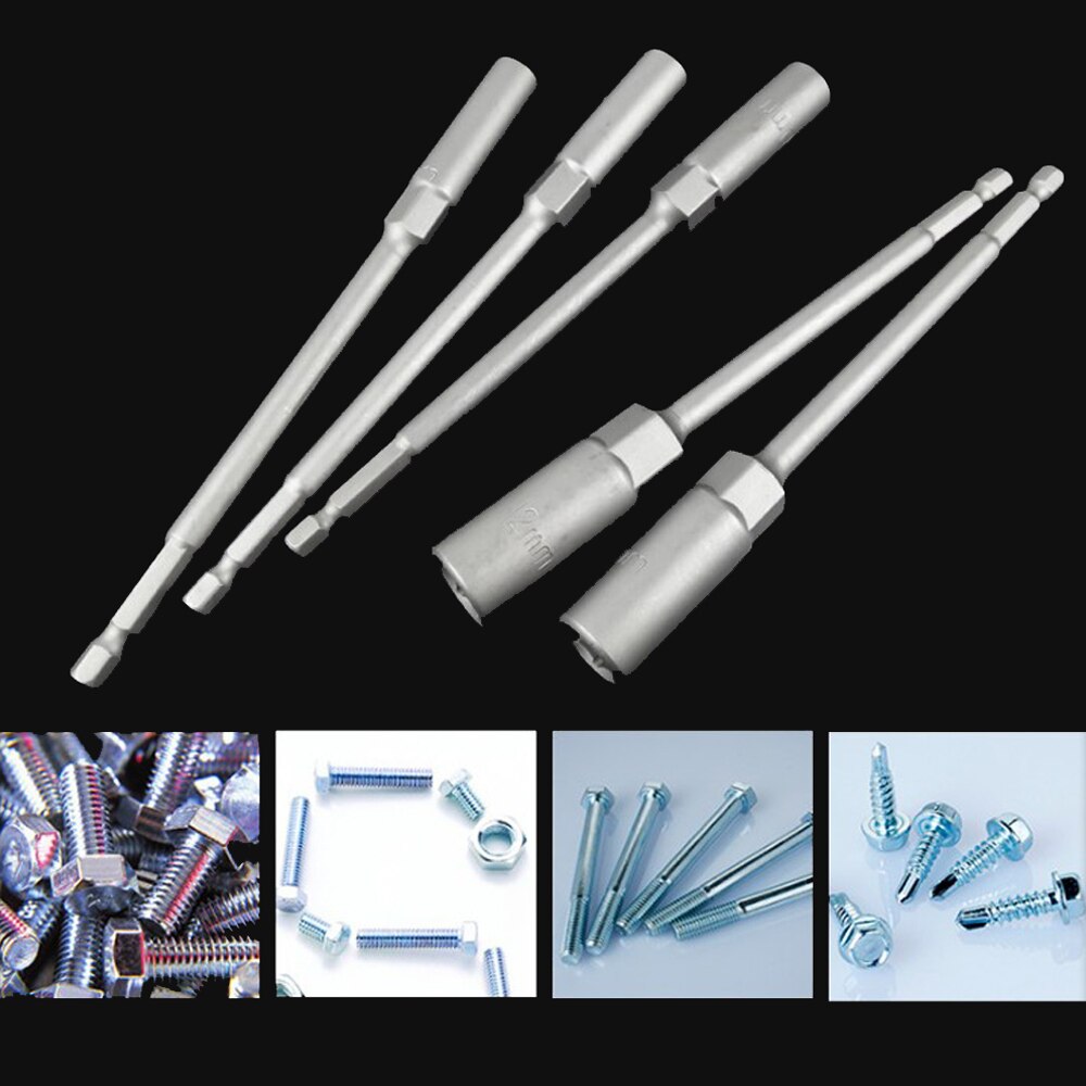 Perceuse électrique de 5.5 à 19mm de long, 1 pièce, tête de douille, écrou de tournevis, embout de perceuse à percussion, adaptateur clé à douille, barre d&#39;extension 150mm