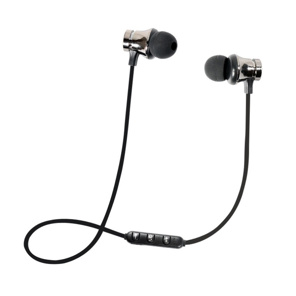 Bluetooth Headphones with MIC XT-11 Wireless Bluetooth Earphone Sport Sweatproof Bass Music Headset for Mobile Phones: Silver