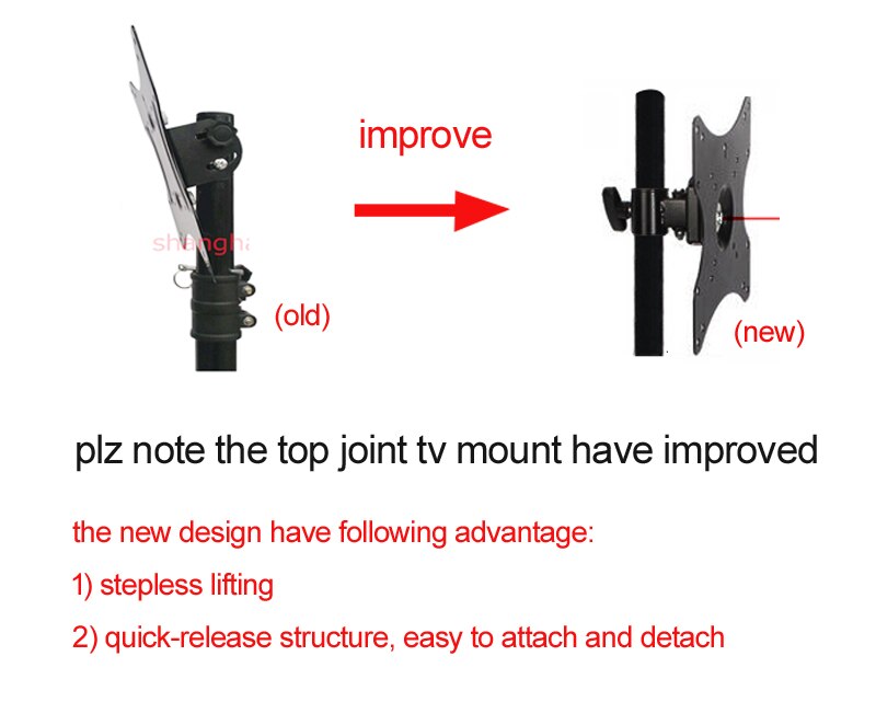 DLS-10A 14-40&quot; Movable Folding LCD TV Floor Stand TV Mount Cart Display Rack Full Motion TV Tripod Loading 50kgs VESA 200x200mm