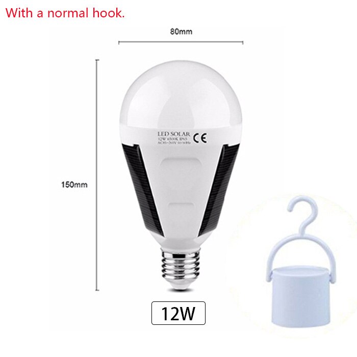 7W/12W LED Solar Power Bulb E27 Protable LED Solar Lights Rechargeable Lampada LED Waterproof Outdoor Camp Tent Garden Light: Orange