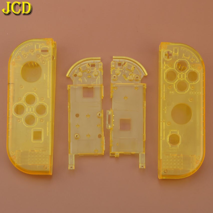 JCD-carcasa de repuesto para Joy-Con de Nintendo Switch, 1 unidad, 23 colores: S Clear Yellow