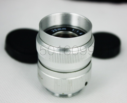 Zilver C Mount 25mm F/1.4 CCTV 1/2 "Lens voor Micro 4/3 M 43 Camera E-P3 PL3 g3 GF5 OM-D