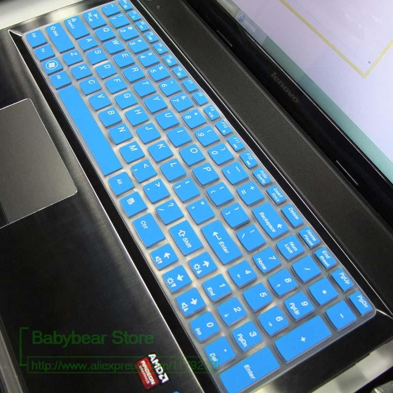 Neue Silikon tastatur abdeckung für Lenovo 15,6 zoll Y50-70 G50-80 Z500 B590 G510 G580 Y510P Y50 G50 Y570 Z580 Z560 b580 V580: Blau