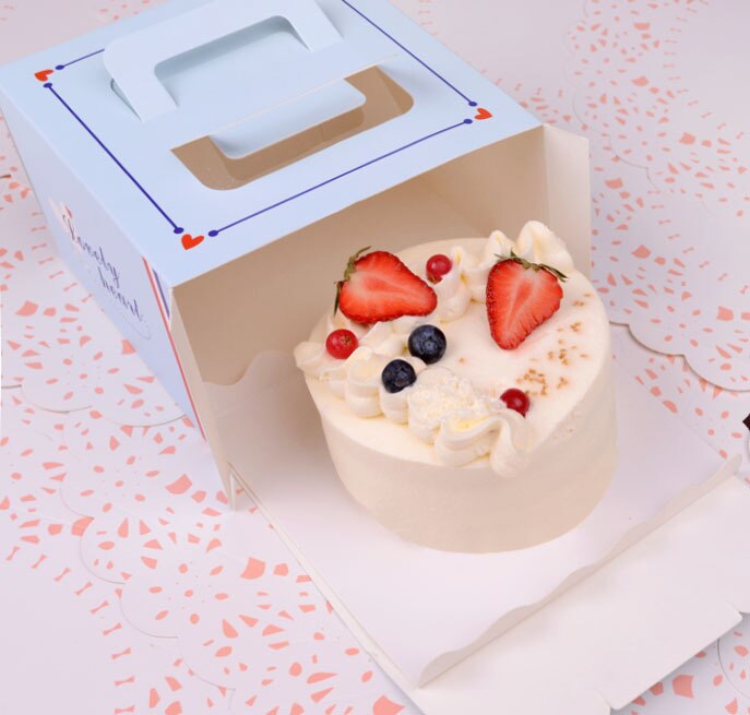20 stk 16 x 16 x 10cm bakeri kake ostekake emballasje eske bursdagskake papir boks med håndtak