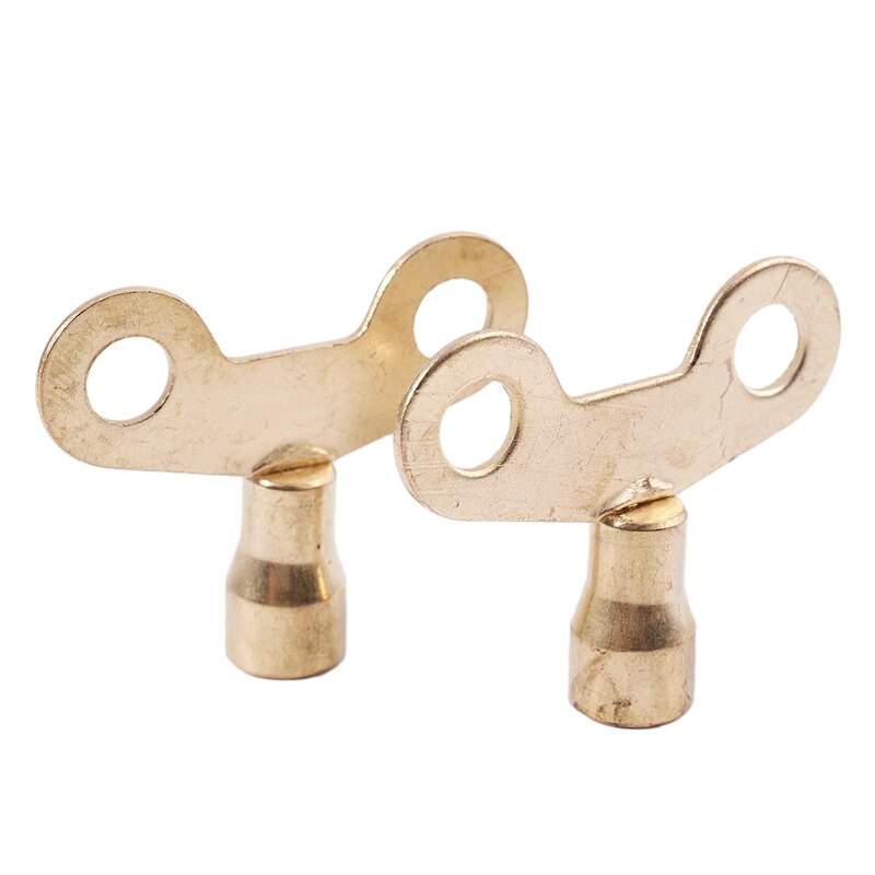 2 pcs Kitchen 15/64 inchSquare Stem Gold Tone Faucet Key Knop