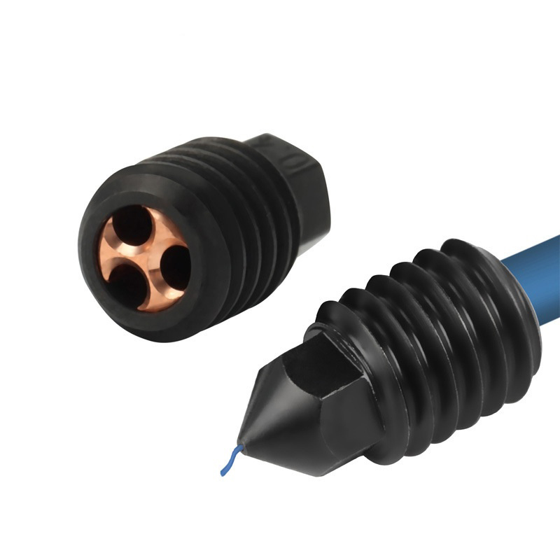 For Bambu Lab X1/P1P Nozzle 0.6 0.8 1.0mm Hardened Steel CHT Cloning Brass Nozzle Upgraded Hotend Steel For Bambu Lab 3D Printer