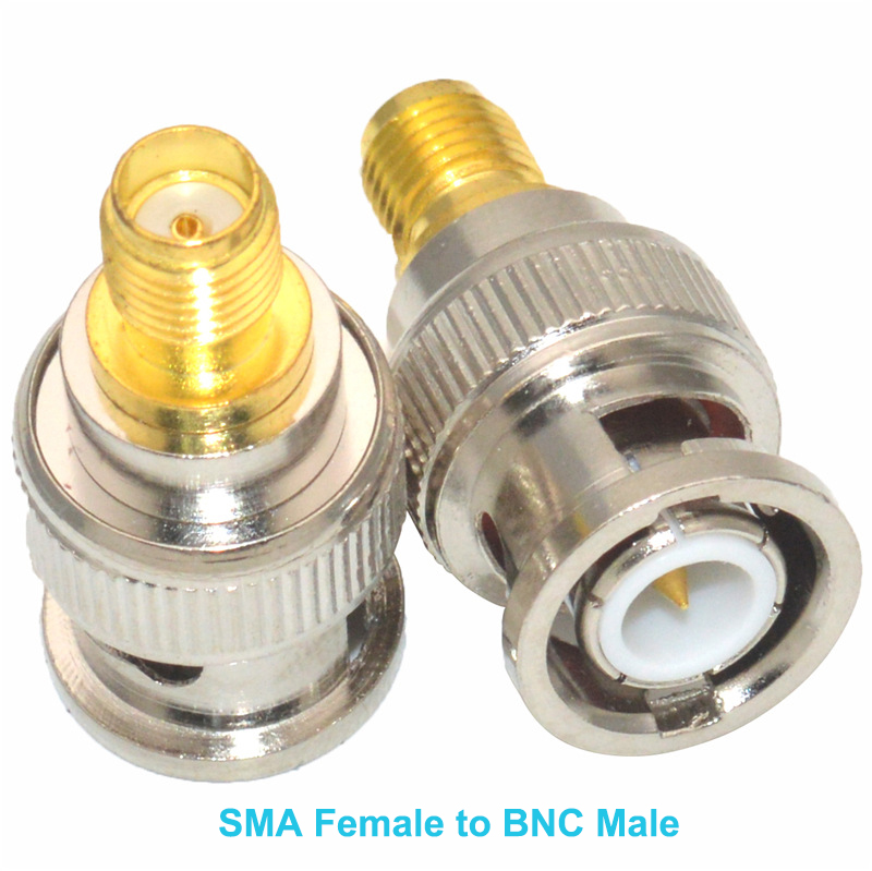 Black BNC Female to Sma Female Connector Adapter Antenna Adapters for Baofeng Radio UV-5R UV-5RA UV-5RB UV-5RC UV-5RD: Silver