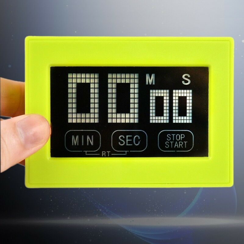 LCD Digital Display Kitchen Timer Contactor Count Down Timer Alarm Clock Cooking Count Up & Count Down Kitchen Timer loud alarm.