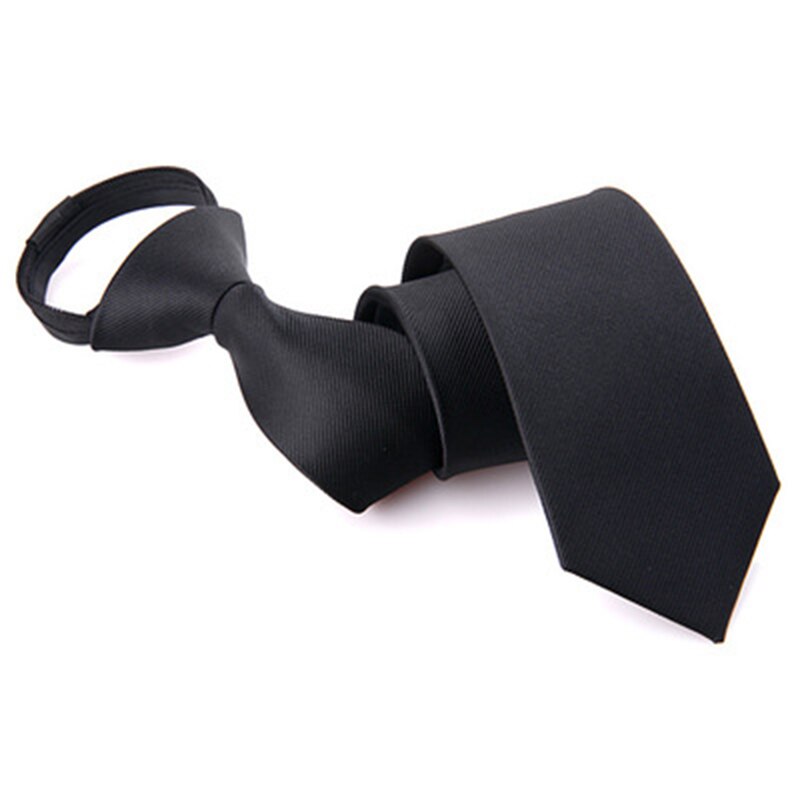Men's Luxury Noble Necktie For Wedding Party Business Formal Suits Convenient Pre-tied Zipper Ties Narrow Necktie