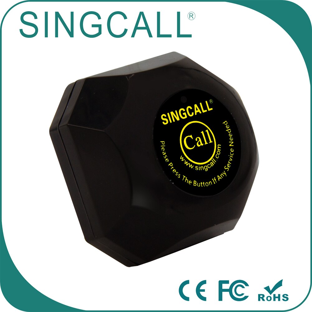 SINGCALL Restaurant Wireless Calling System Pager, Hamburger Pager, Service Caller APE560 Black Pager