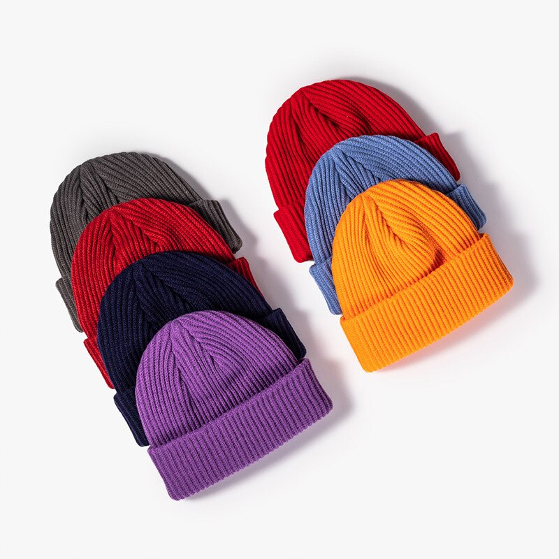 Luxury Brand Knitted Winter Autumn Beanies Men Women Solid Outdoor Thick Warm Hat Casual Skullies Big Size Caps