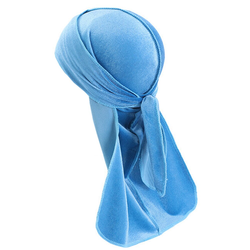 Pañuelo de terciopelo Durag para niños, pañuelo de Color sólido Doo, ondas, gorro, diadema