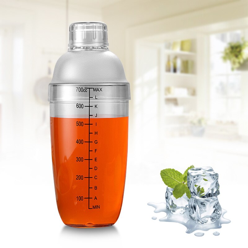 1 stk 350ml/530ml/700ml/1000ml cocktail shaker hjemmebar redskaber plastik shake kop vin drink mixer shake flaske  mx9231012
