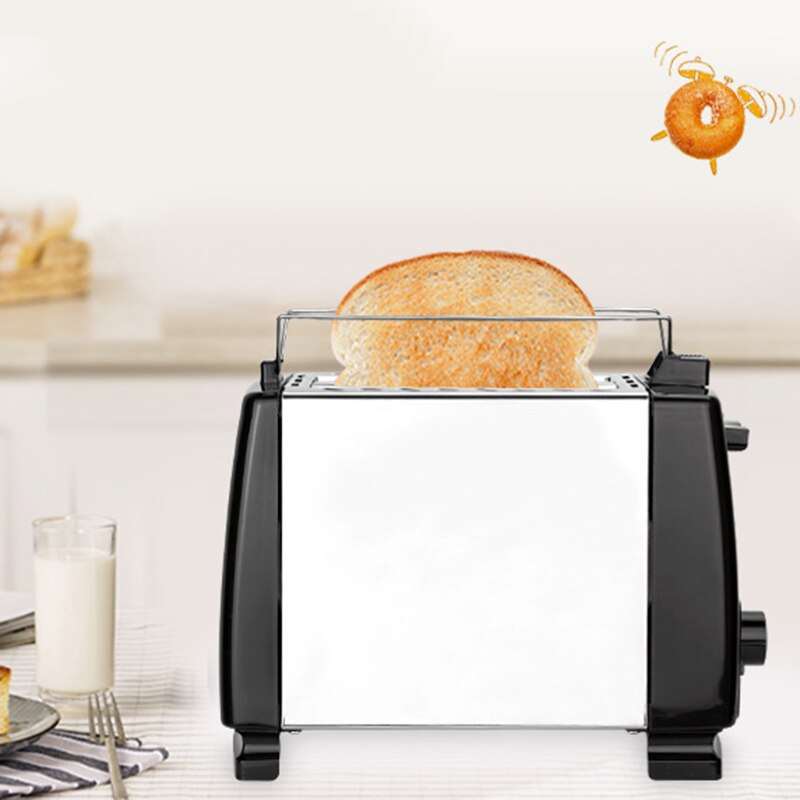 Tostadora eléctrica de 600W, Parrilla Eléctrica, sandwichera automática, 2 rebanadas, máquina de desayuno, enchufe estadounidense