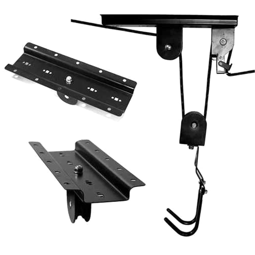 Sistema de polea de elevación de bicicleta de garaje con rodamiento de 60kg, estante de bicicleta superior, colgador de bicicleta de techo resistente