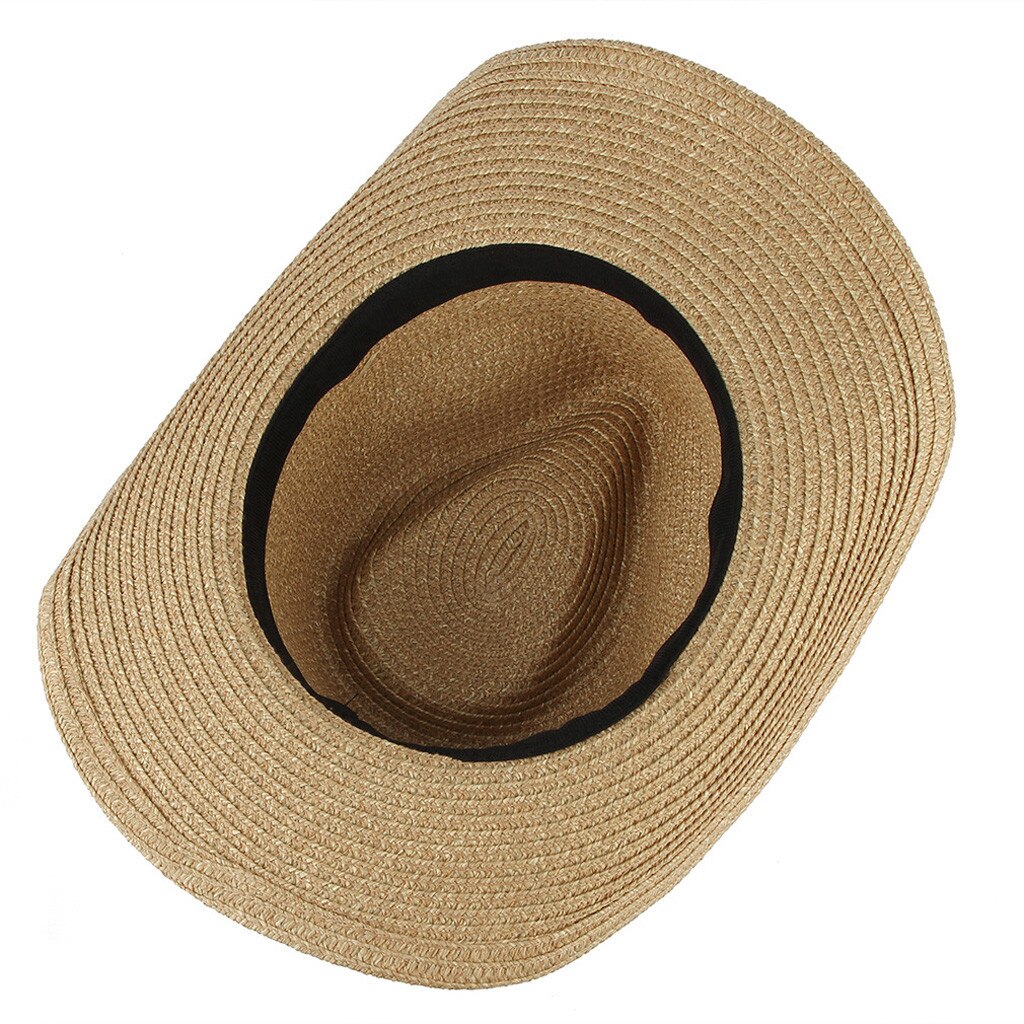 Western Cowboy Hat Sun Hat For Men Cowgirl Summer Hats For Women Lady Straw Hat With Alloy Feather Beads Beach Cap Panama #L5