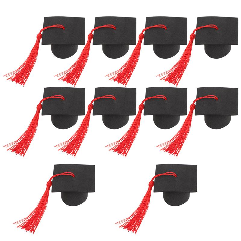 Mini gorros para decoración de pasteles, adornos de recuerdo para la temporada de graduación, sombrero de despedida de soltera, sombrero de Doctor, gorros de decoración para fiestas, 10 piezas