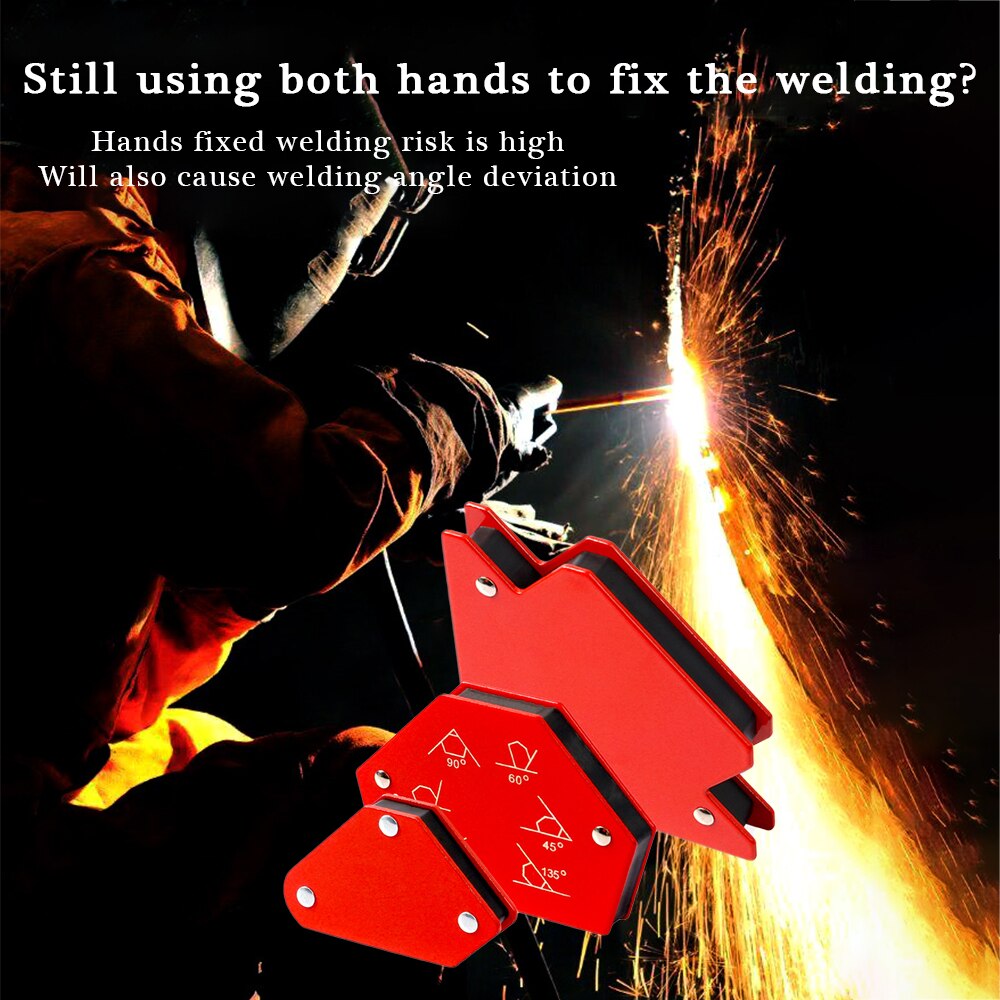 6PCS Magnetic Welding Holder Fixed Angle Soldering Locator Tools Magnet Corner Arrows Weld Accessories Corner Welding Magnets