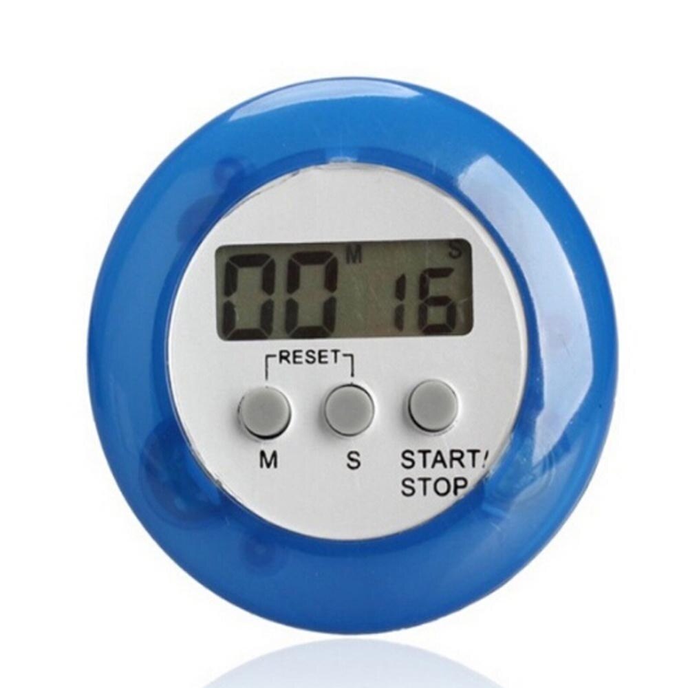 Minuteur de cuisine magnétique numérique à cristaux liquides nouveauté, avec horloge à décompte, alarme forte, minuteur pour la cuisine, 1 pièce: Bleu