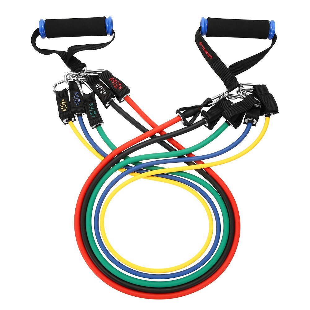 Bandas de resistencia para Fitness, juego de banda de resistencia, 17 Uds., banda de Fitness, Yoga, gimnasio, ejercicio, banda de goma elástica, juego de correas en el tobillo