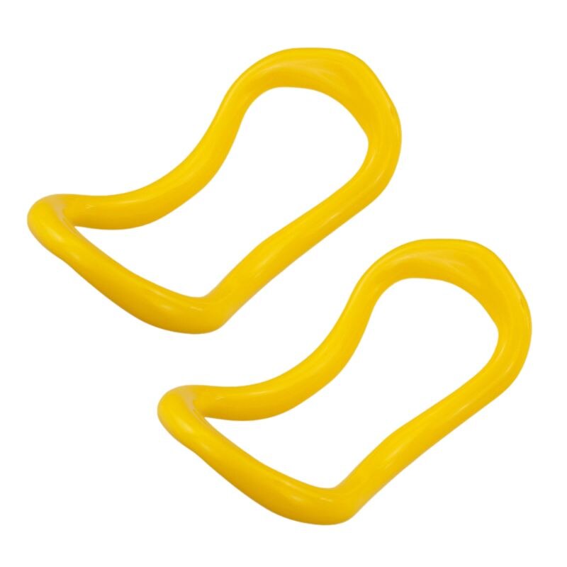2x Yoga Pilates Ring - PP Stretch Support Circle for Home Workout Fitness: Yellow
