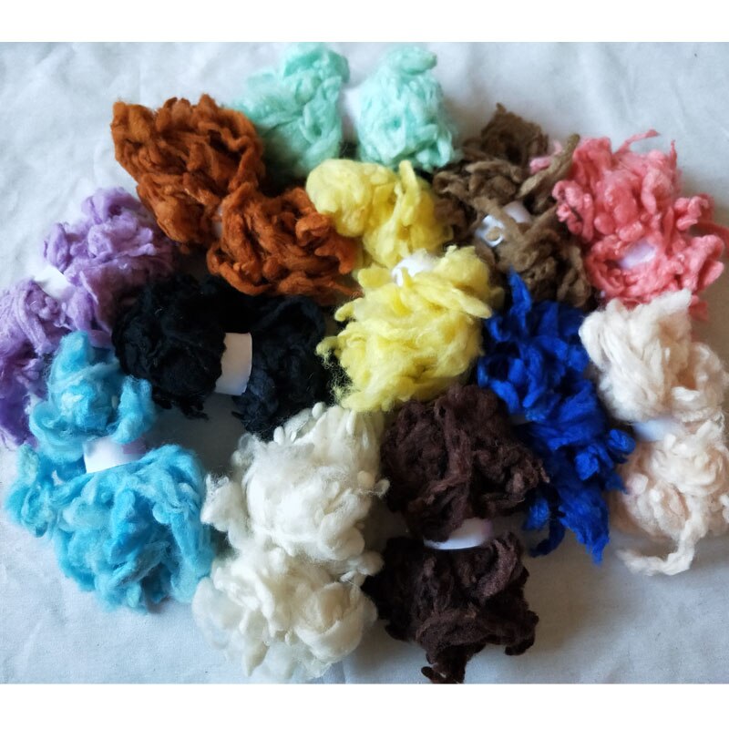 WFPFBEC – alpaga bouclé, FIBER de laine pour feutre de laine 50G 100G, veuillez choisir le numéro de couleur: 100G