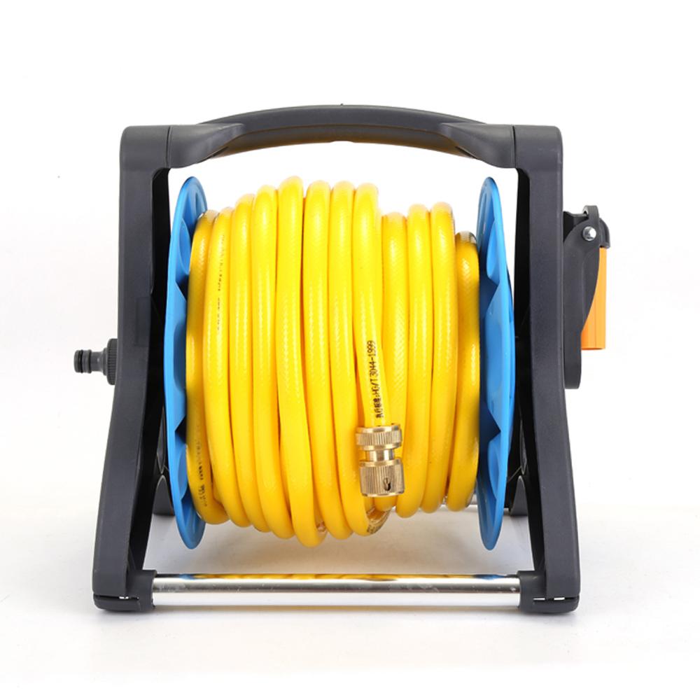 Garden Watering Hose Pipe Reel Holder Rack Storage Cart Gardening Water Planting Cart Aluminum Frame Irrigation Supply Portable