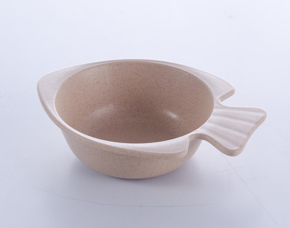 Bebê infantil comida tigela pratos de frutas bonito dos desenhos animados almoço bandeja crianças prato de mesa: Beige Fish Bowl