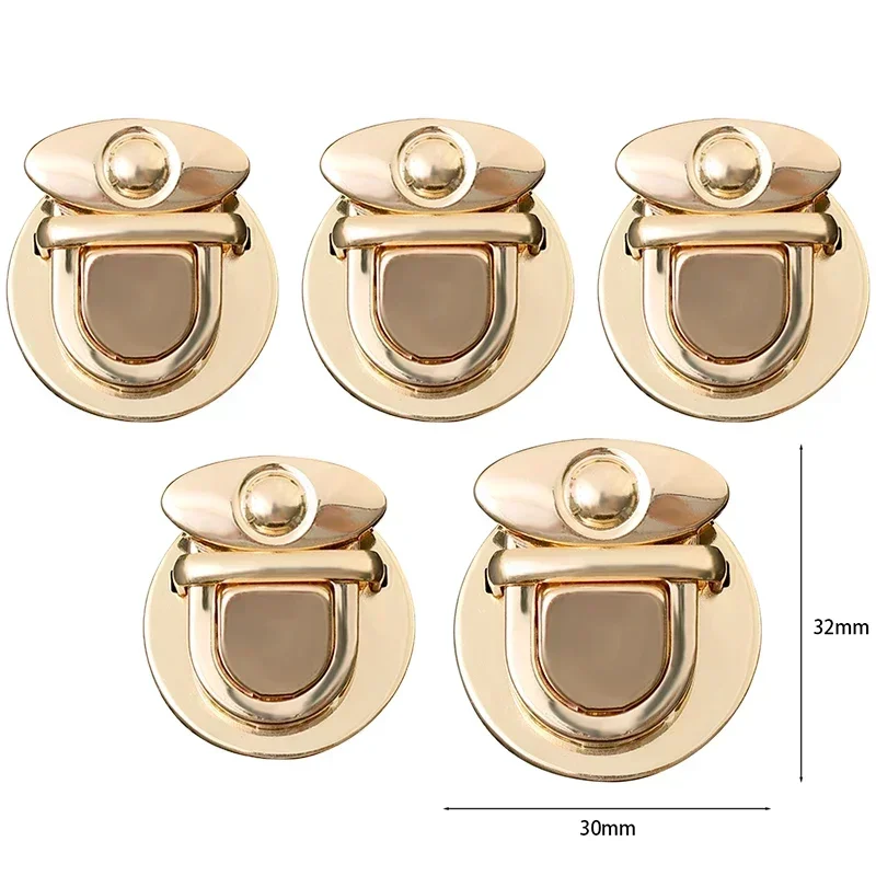 5/10pcs Metal Locks Bag Clasp Catch Buckles for Handbags Purse Tote Closures Snap Clasps DIY Craft Hardware Case Bag Accessories: L / Orange