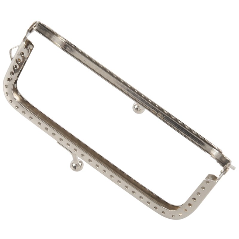2 Silver Tone Purse Bag Metalen Frame Kus Sluiting Lock 10.5x6cm