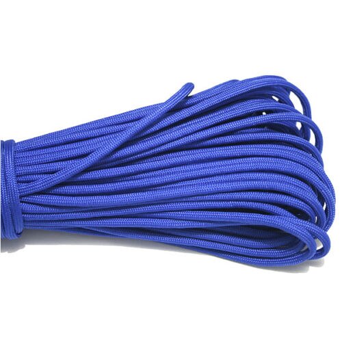 30ft 550lb paracord snor faldskærmssnor med 7 kerne snor reb 4mm dia til camping vandreture udendørs hjem 9.1m solide farver: Blå