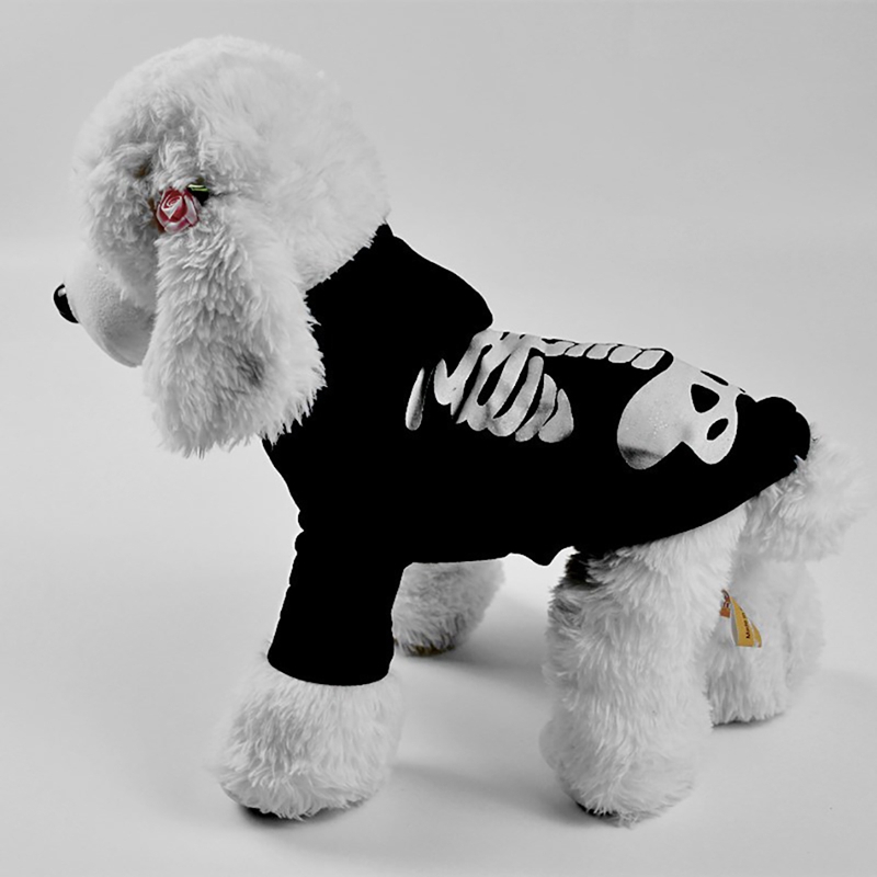 Hond Kostuums Hoodies Skelet Voor Kleine Middelgrote Hond Kerst Halloween Cosplay Dress Up Grappig Huisdieren Pet Accessoires