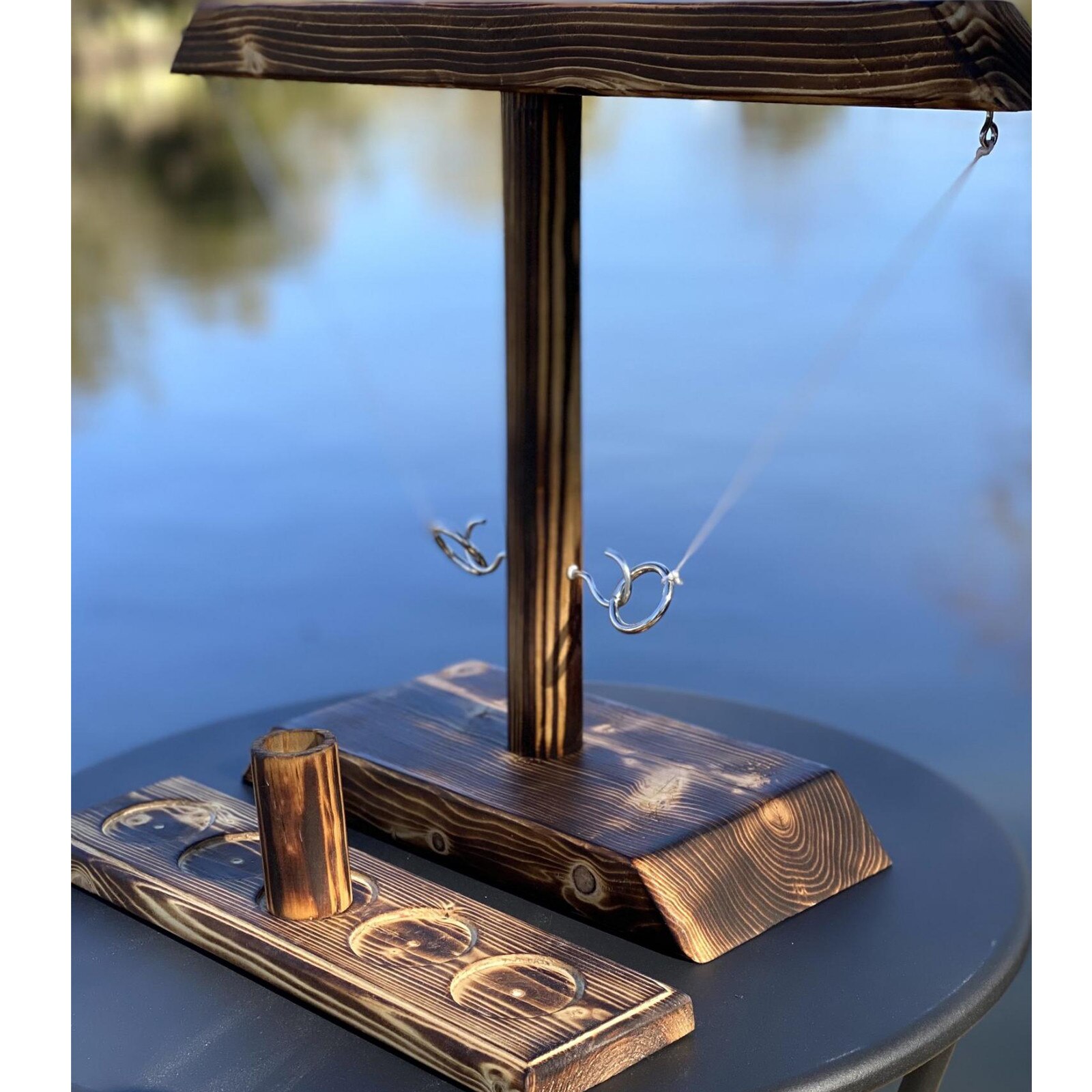 Ring Toss Game Home Party Interactive Party Game Handmade Wooden Hook And Loop Interactive Drink Games For Children And Adults