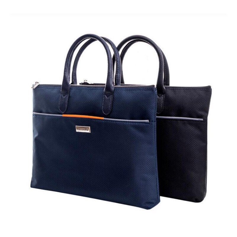 Forretningsdokumenter kontor glidelås bag bærbar konvolutt bag lerret dokumentmappe sac bandouliere homme bolsa masculina bag for menn