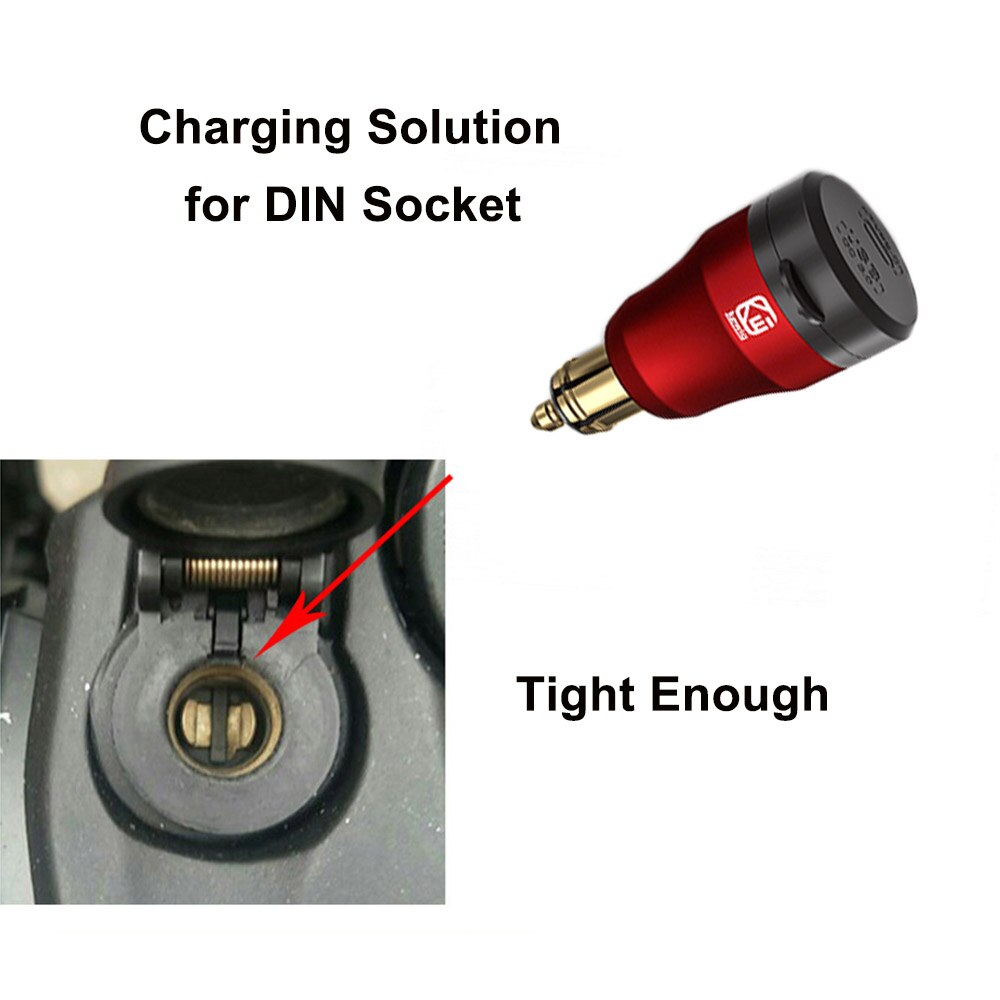 Cargador rápido portátil para motocicleta, adaptador QC3.0 Din a USB para BMW Triumph Tiger 800 XC Ducati