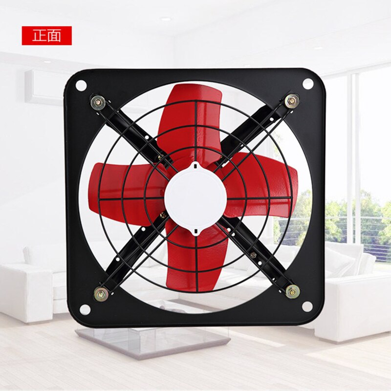 Fresh Air Exhaust Fan Household Bathroom Warehouse Large Wind Ventilator High Efficiency Black