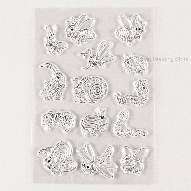 Klare stempler insekt sommerfugle stempler guldsmede scrapbog stempler papercrafting