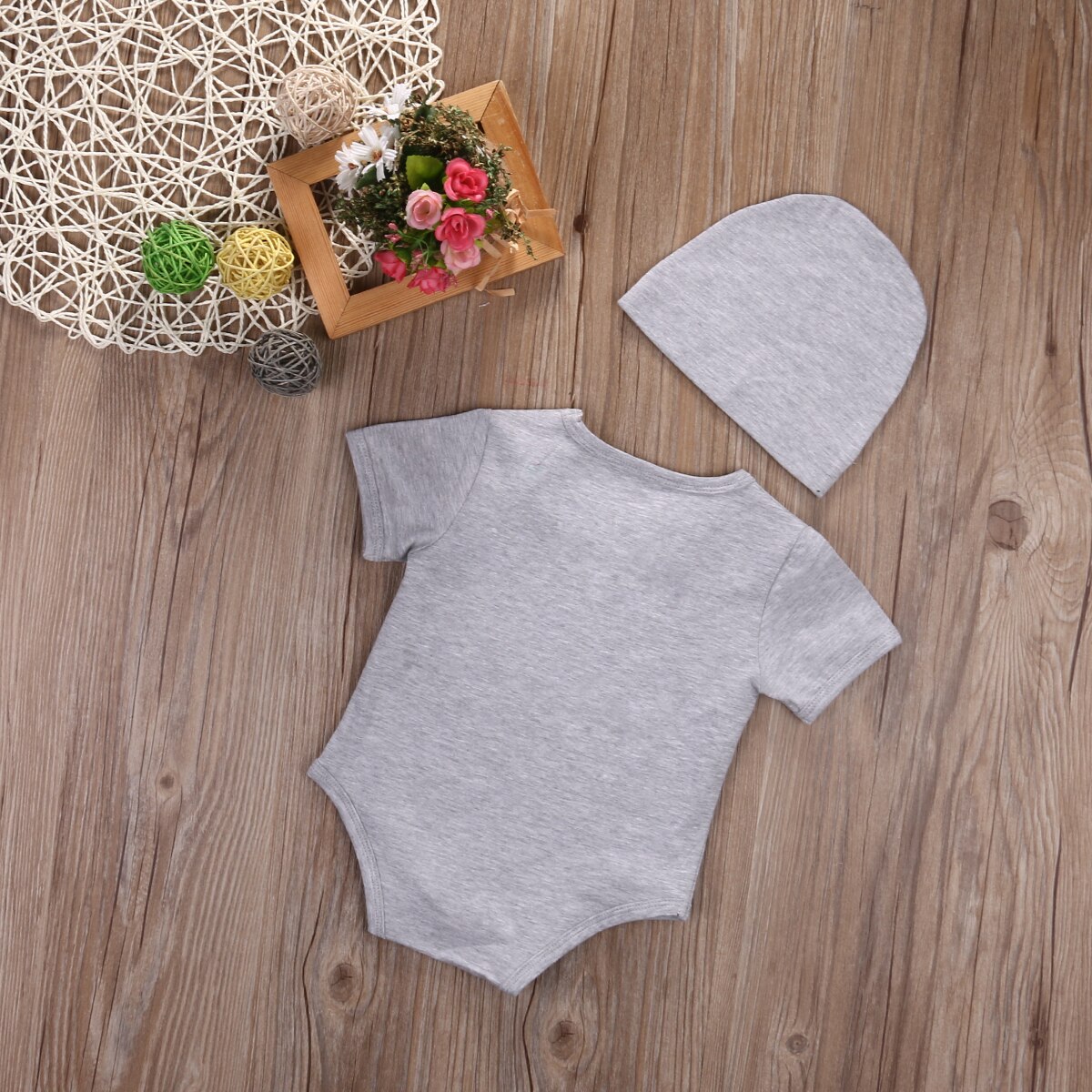 2Pcs/Set Cotton Newborn Infant Baby Boy Girls has entered the game Romper Jumpsuit Clothes Outfits